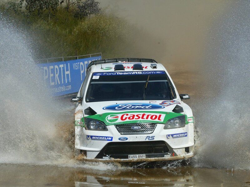 White Rally Car — Dynamic, Afternoon