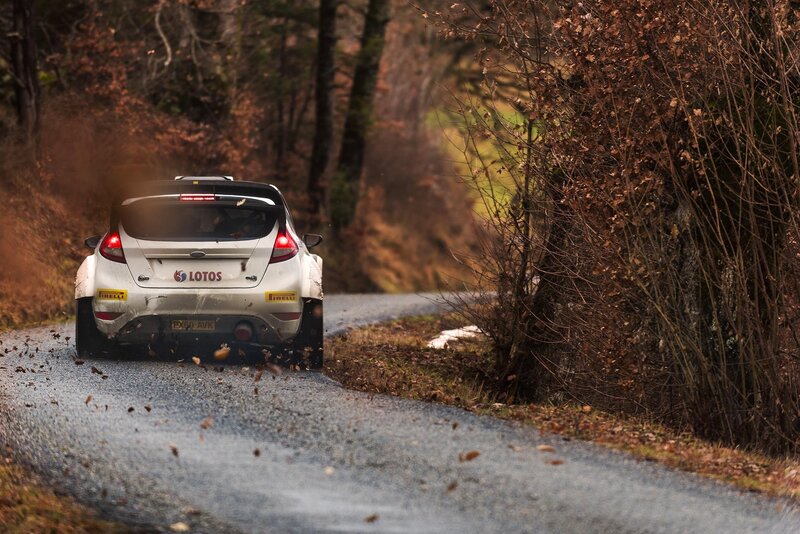 White Rally Car — Gray