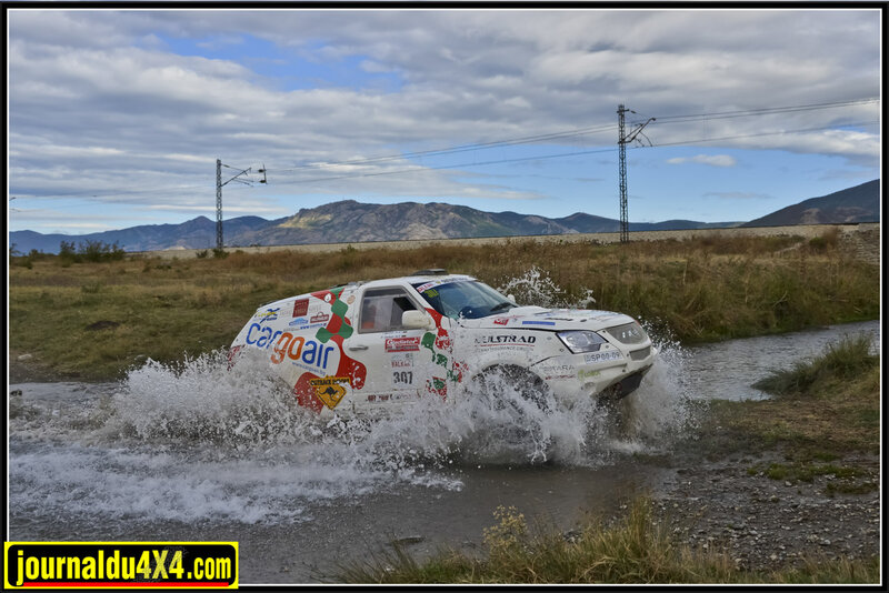 White Rally Car in Water