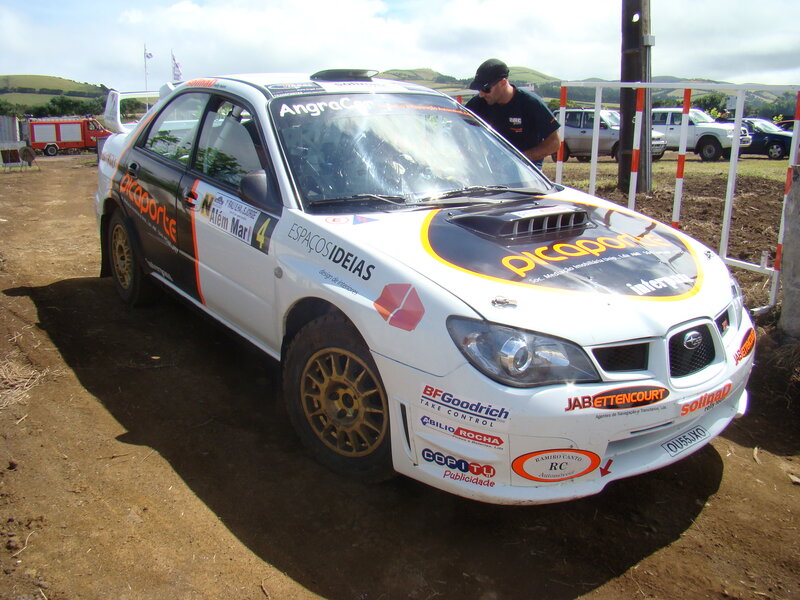 White Rally Car — Outdoor