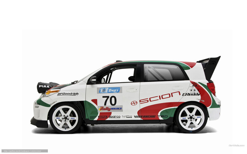 white rally car with decals