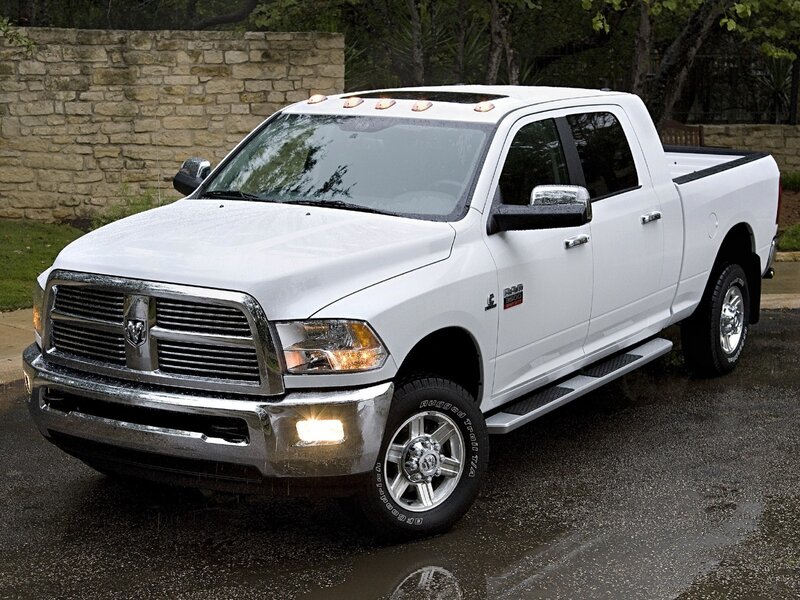 white ram pickup truck