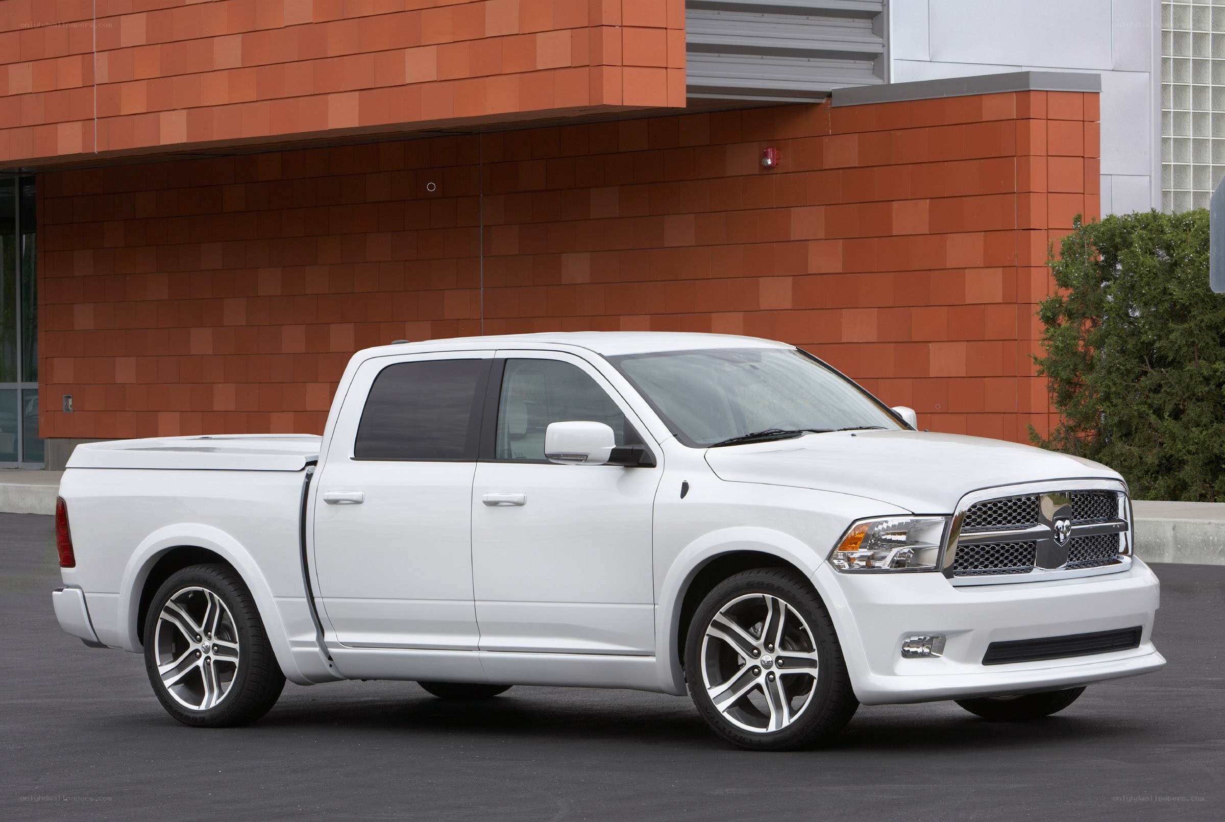 white ram pickup truck