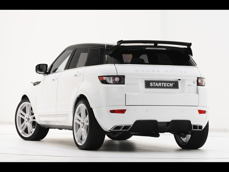 white range rover evogue