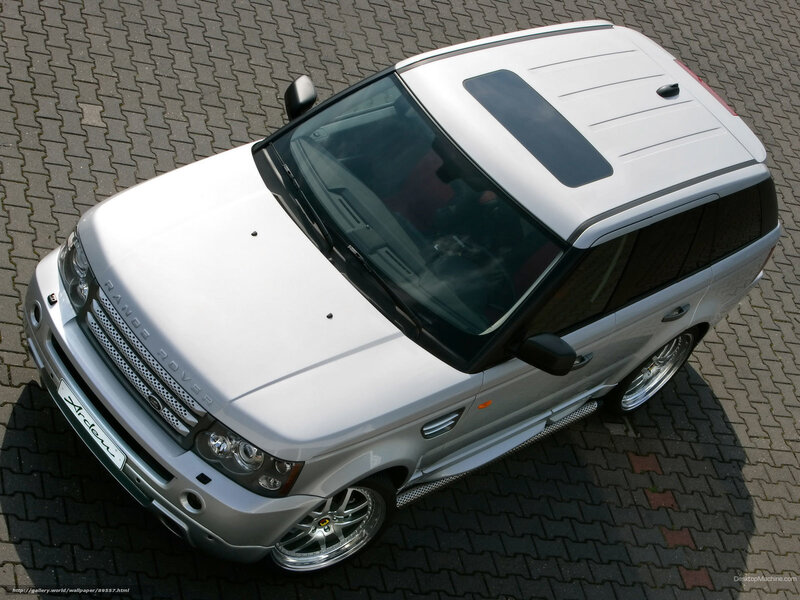 White Range Rover from above