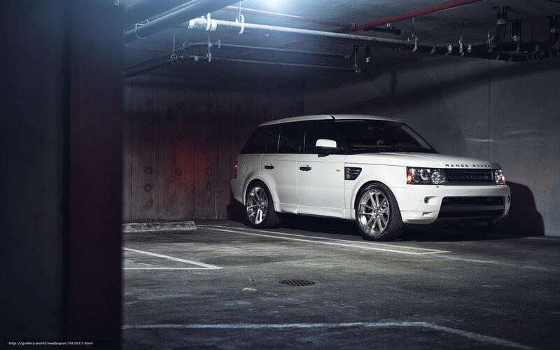 White Range Rover in Garage — Dramatic