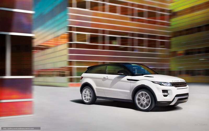 White Range Rover in motion