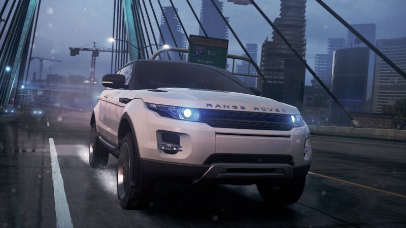 White Range Rover on Bridge