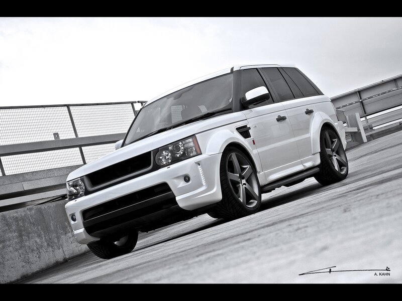 white range rover on ramp