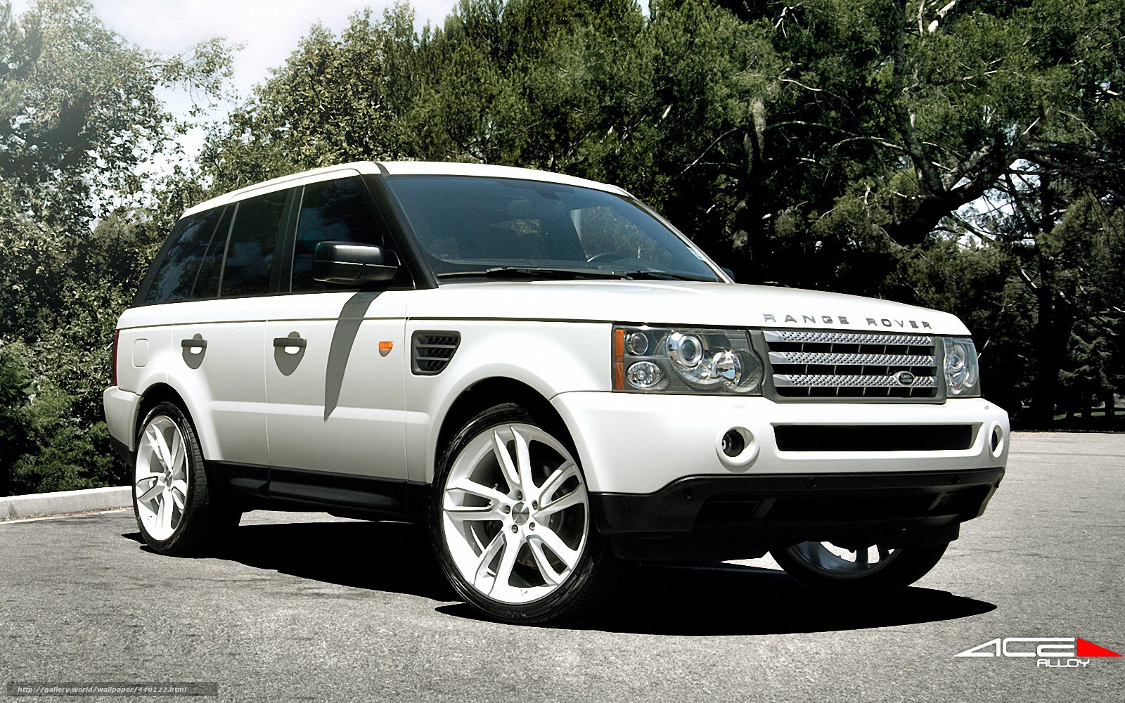 White Range Rover parked outdoors