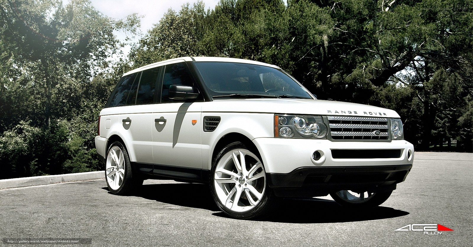 White Range Rover parked outdoors