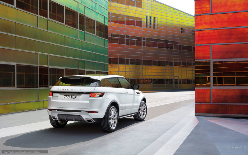 White Range Rover parked