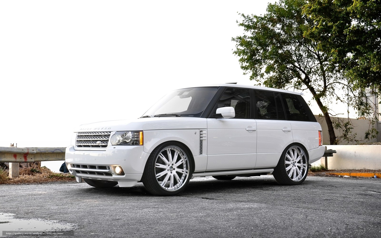 white range rover suv