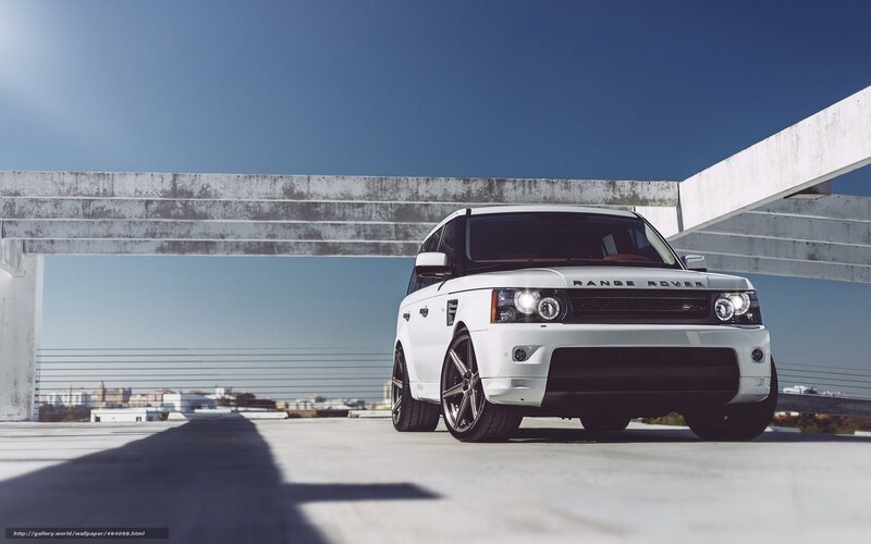White Range Rover Suv — Dramatic, Afternoon, Photograph, Concrete Structure