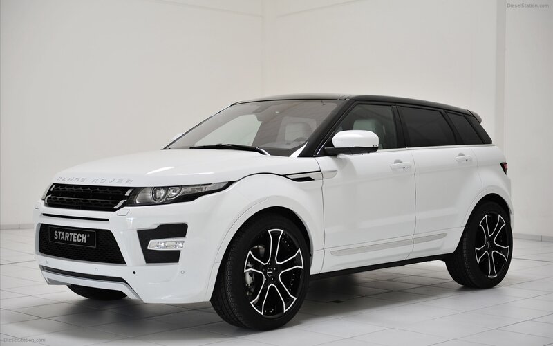White Range Rover Suv — Neutral, Photograph, Black Wheels, Black Roof