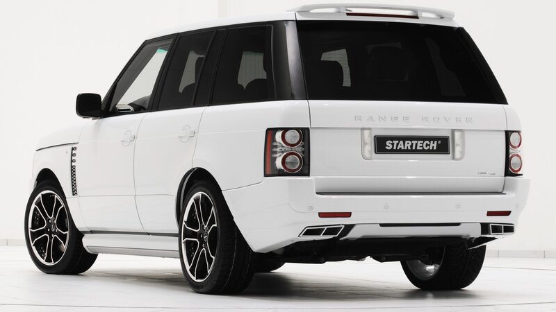 White Range Rover Suv — Neutral, Photograph, Car, Wheels, Rear View