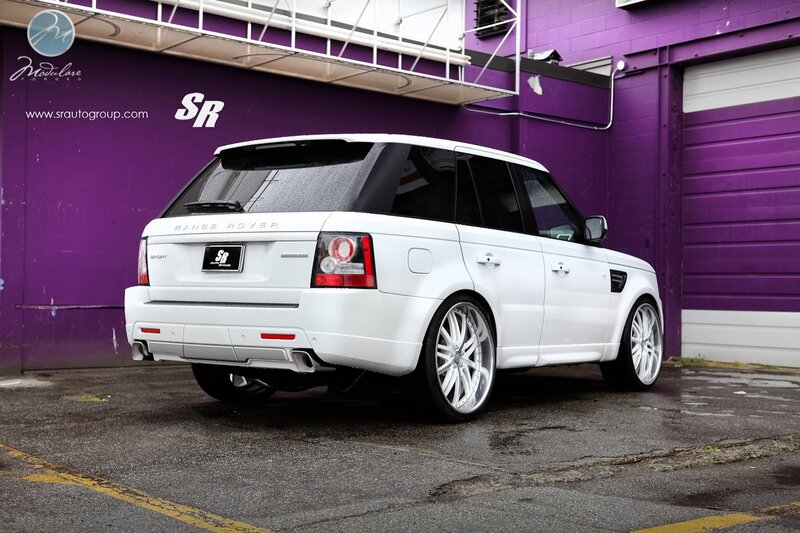 White Range Rover Suv — Urban, Photograph, Purple Wall