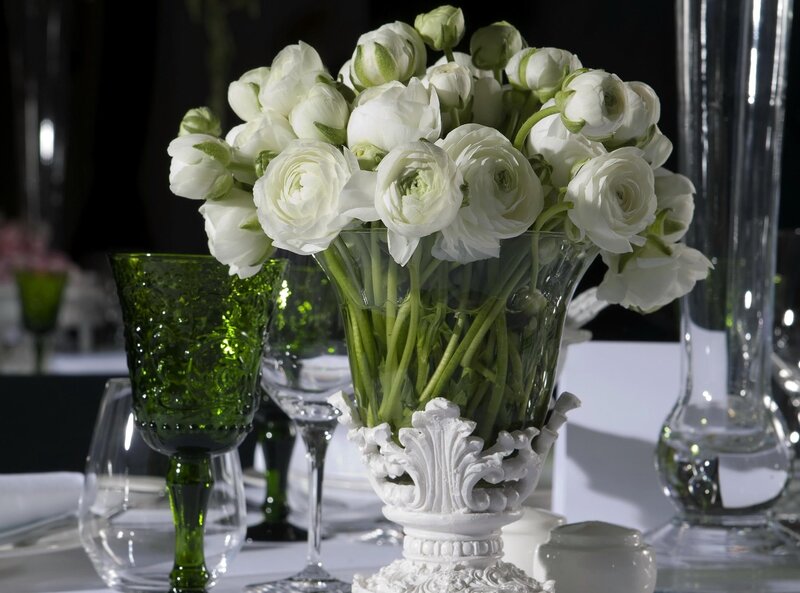 White Ranunculus Bouquet — Elegant