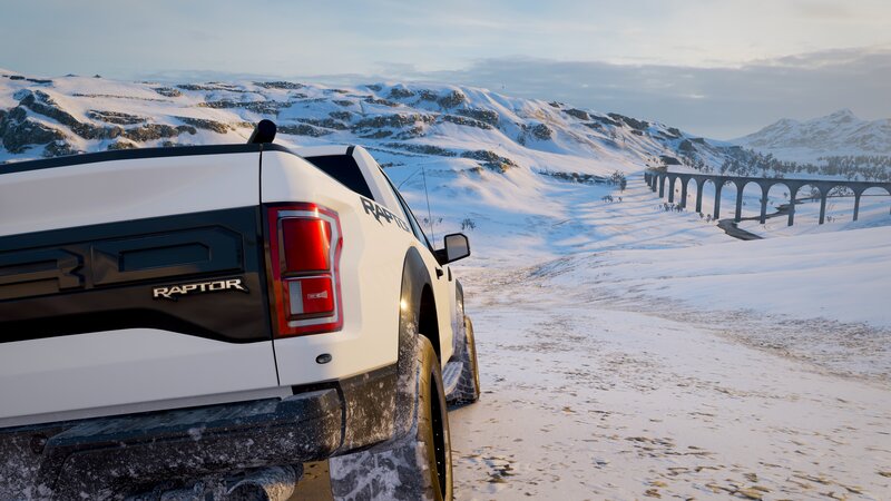 White Raptor Truck
