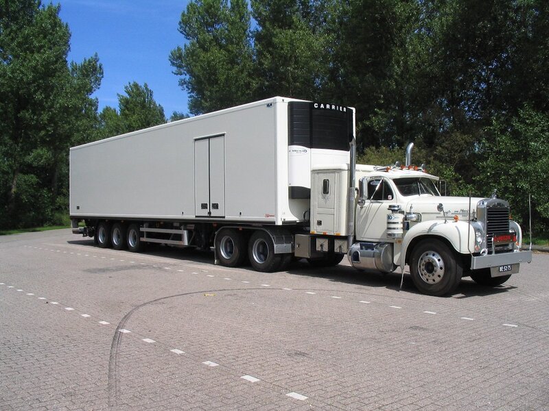 White Refrigerated Truck