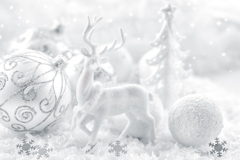White Reindeer Figurine