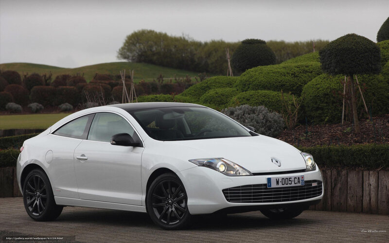 white renault coupe car