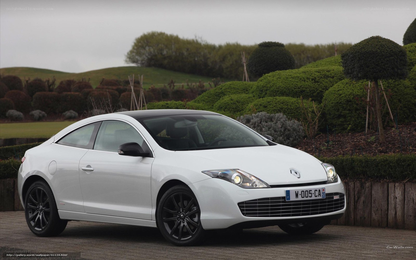 white renault coupe car