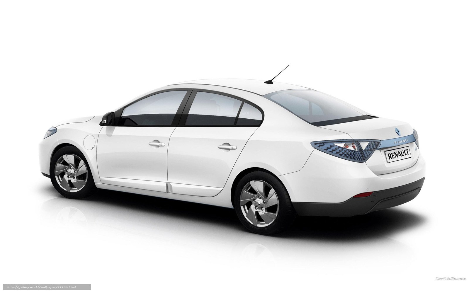 White Renault Fluence sedan