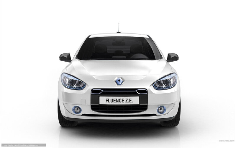 White Renault Fluence Z.E. car