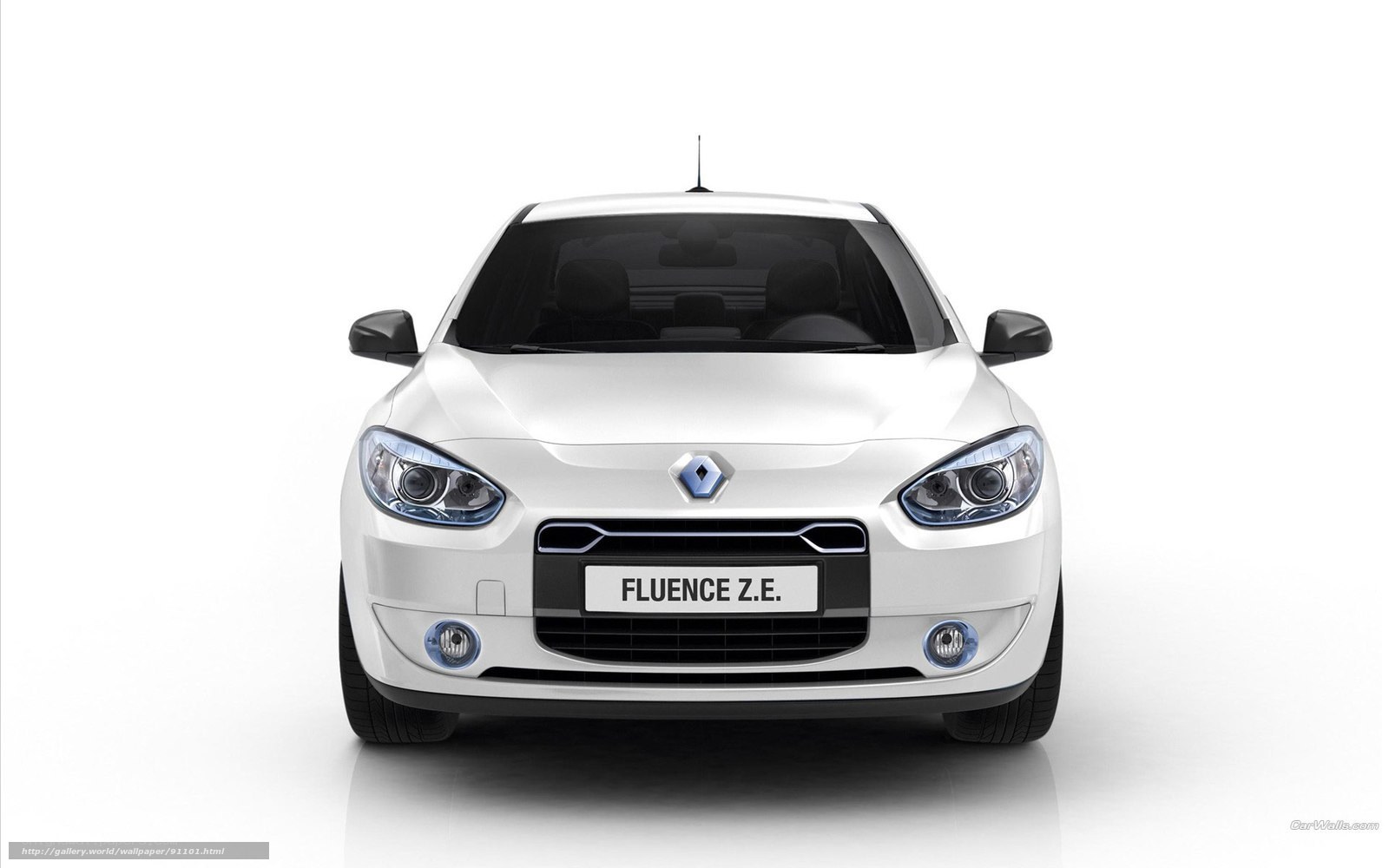 White Renault Fluence Z.E. car