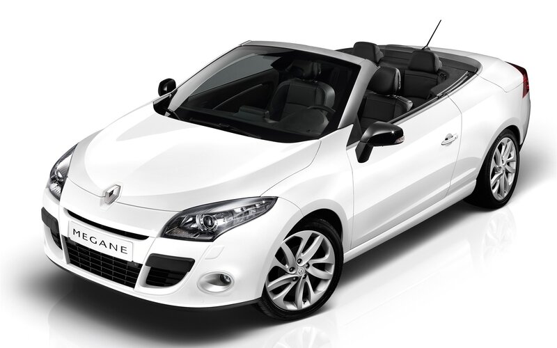 white renault megane cabriolet