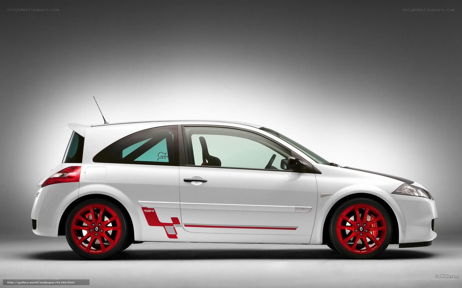 white renault megane r26r