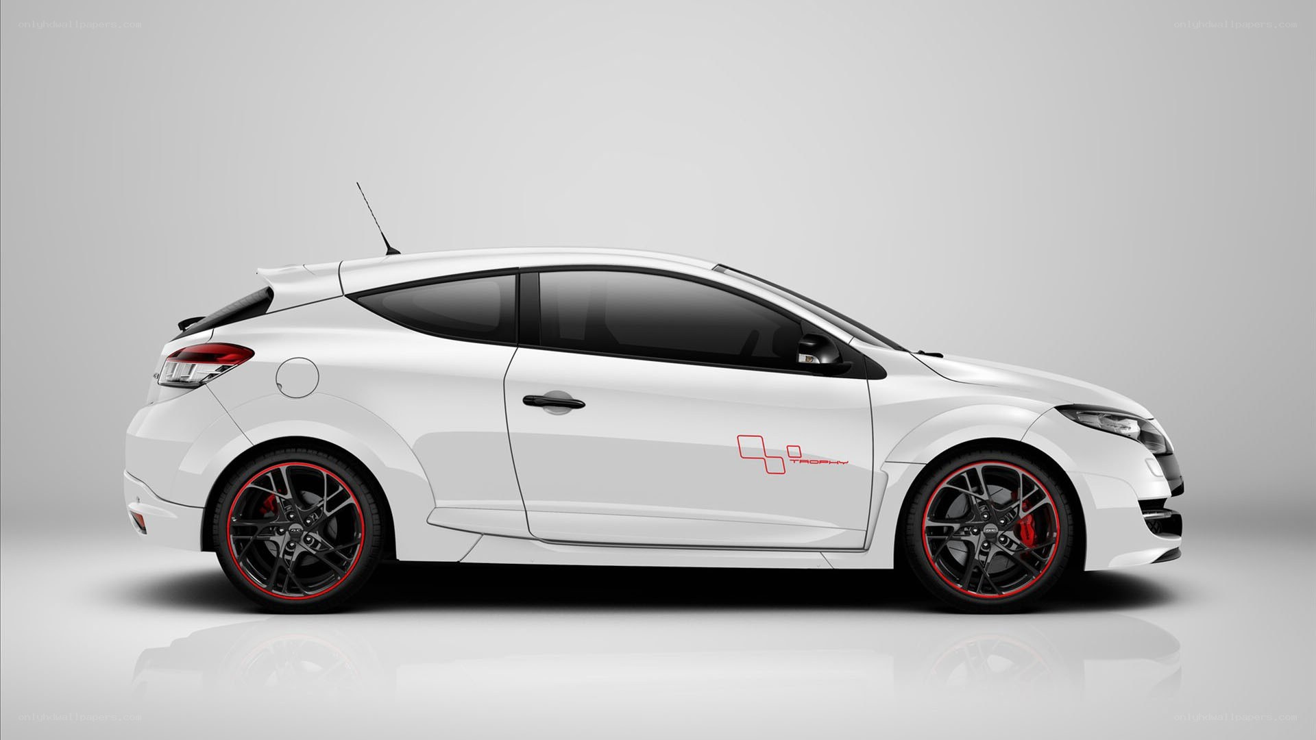 white renault sport car