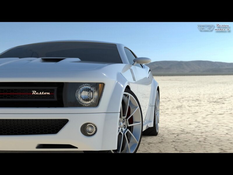 White Reston sports car