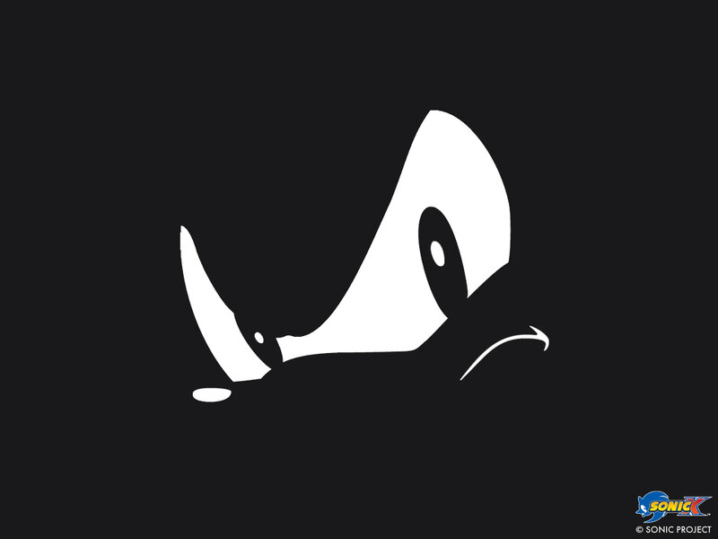 White Rhino Silhouette — Black