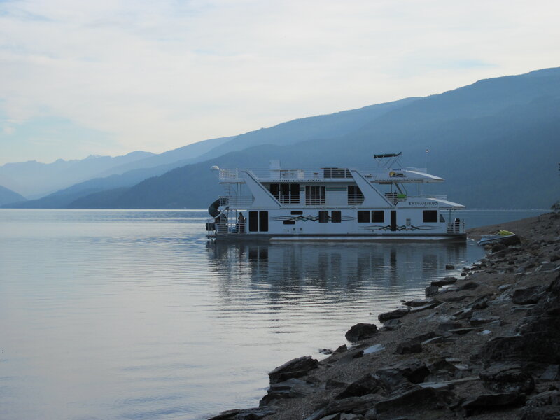 White Riverboat on Lake