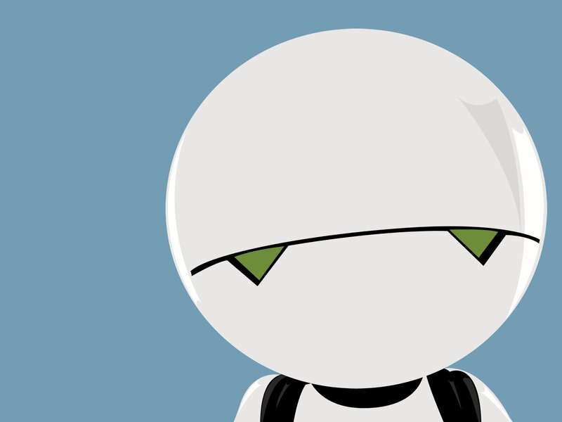 White Robot Character — Neutral