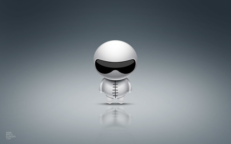 white robot character