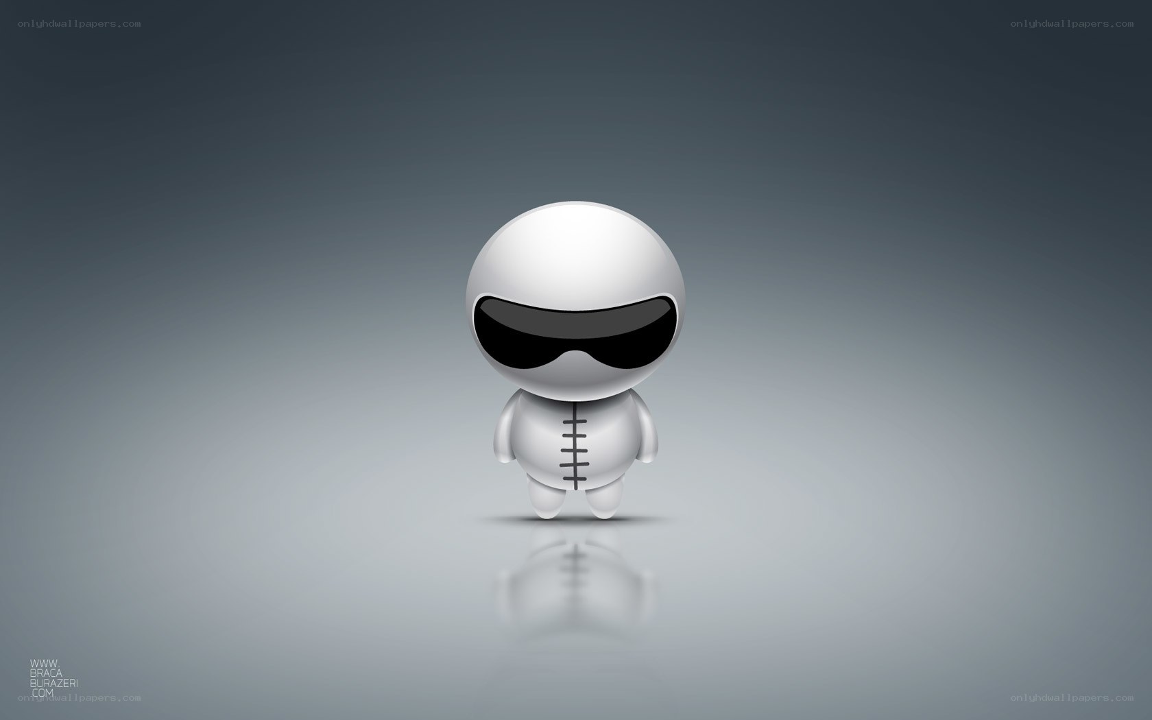 white robot character