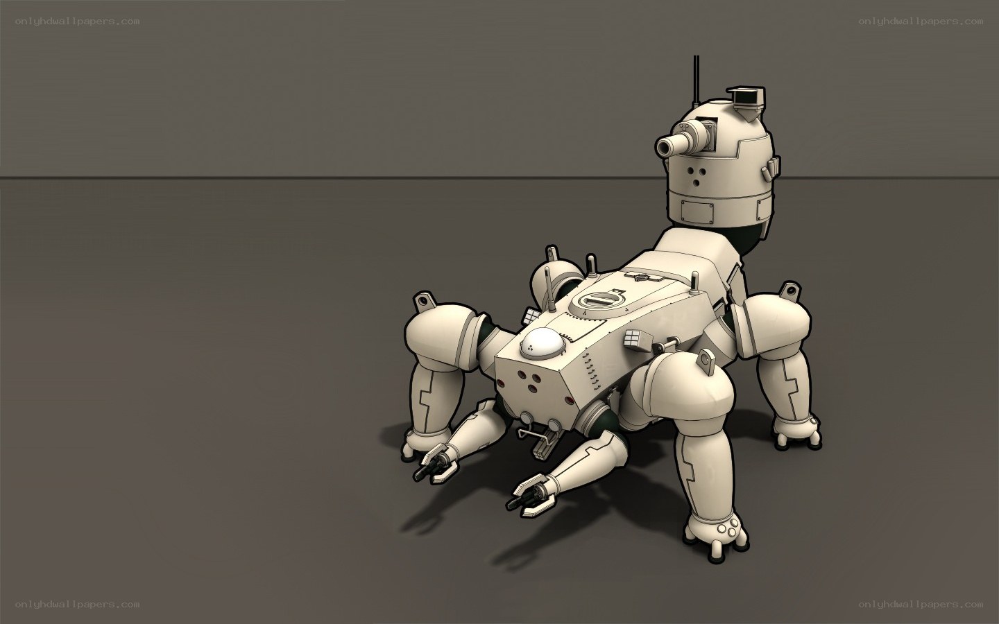 white robot dog model