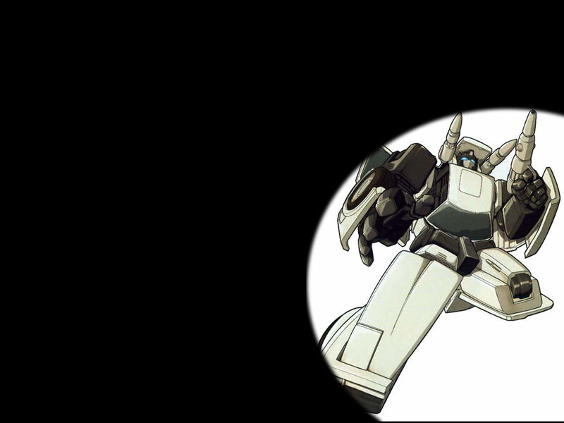 White Robot Figure — Black
