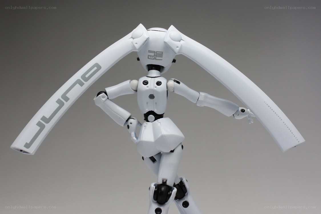 white robot figure
