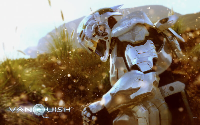White Robot in Grass — Silver