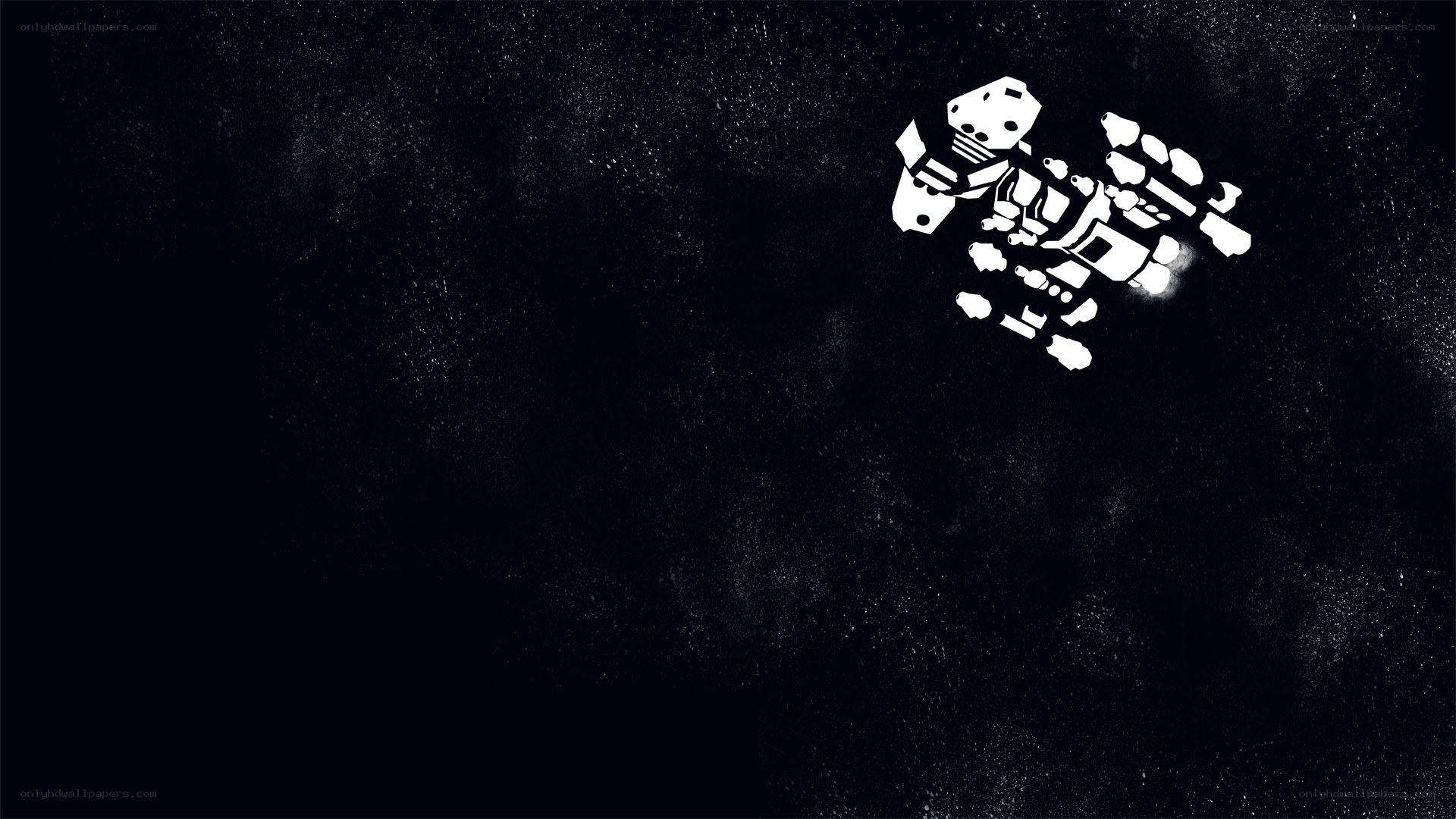 white robot in space