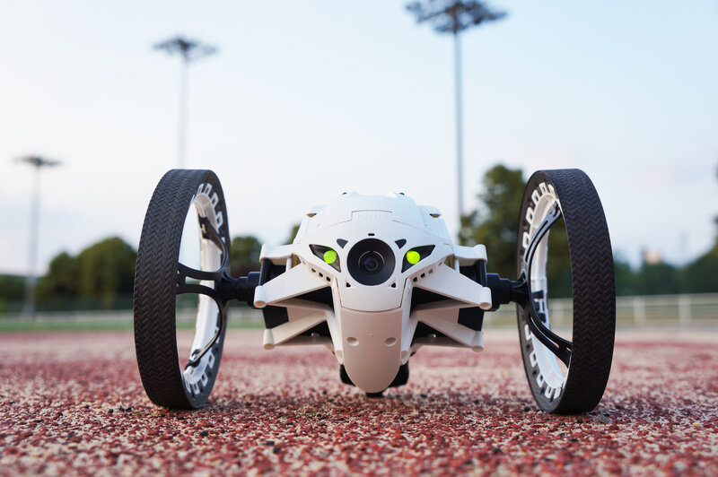 white robot on a track