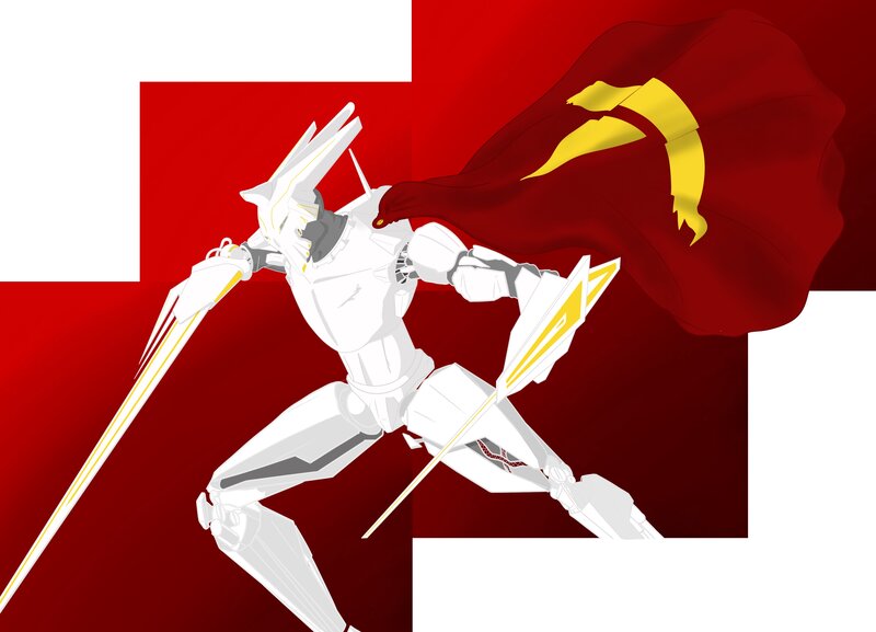White Robot Warrior