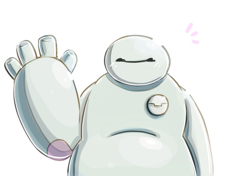 White Robot Waving