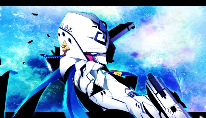 White Robot with Blue Cape