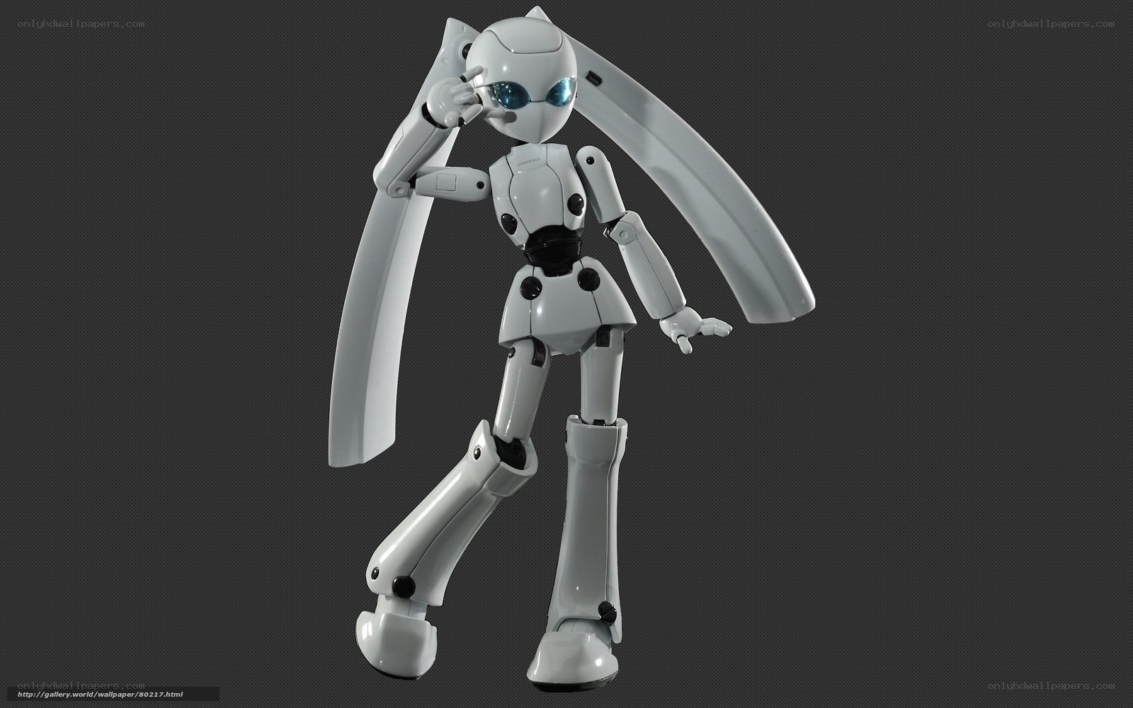 white robot with blue eyes