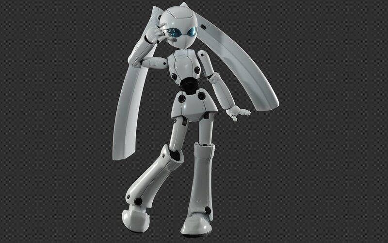 White Robot with Wings
